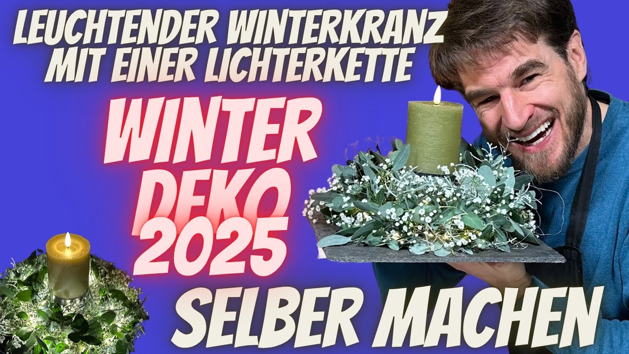🌟 DIY Leuchtender Winterkranz selber machen &ndash; Schritt-f&uuml;r-Schritt Anleitung  | Winter Deko 2025
