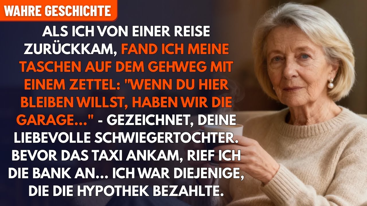 Nach der Reise fand ich meine Koffer auf dem Gehweg mit einer Notiz: „Wenn du hier bleiben willst..“