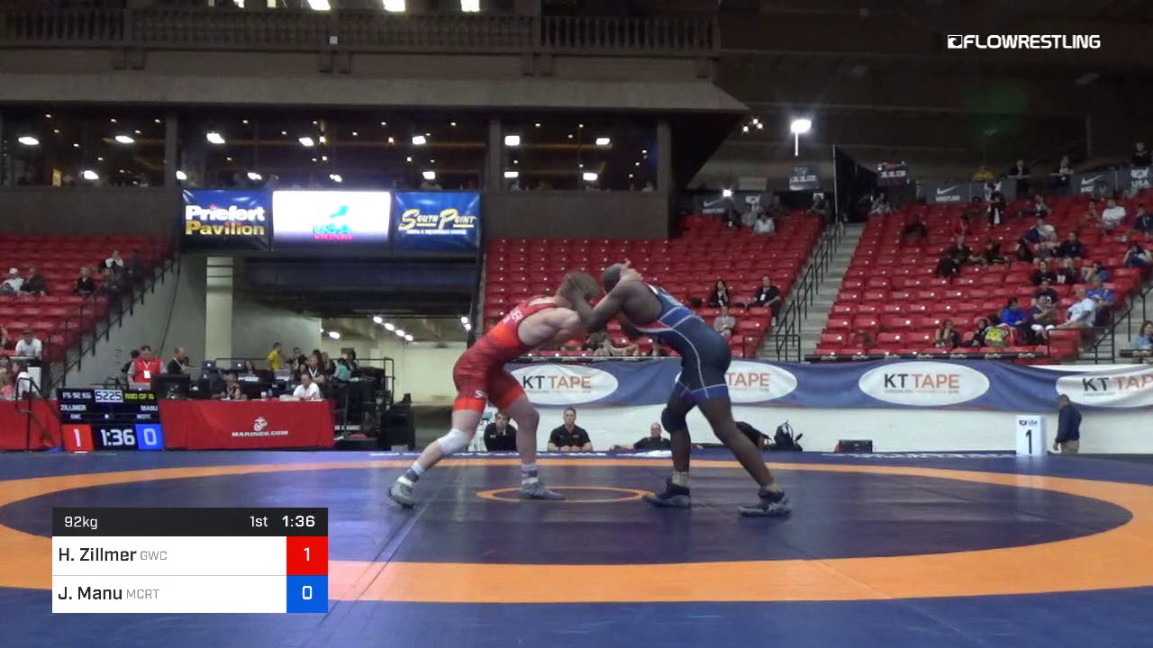 92 Kg Rnd Of 16 Hayden Zillmer Minnesota Storm Vs Joshua Manu Navy Marine Corps Regional Training