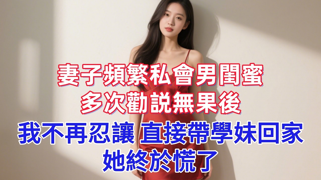 妻子頻繁私會男閨蜜，多次勸説無果後，我不再忍讓 直接帶學妹回家，她終於慌了
