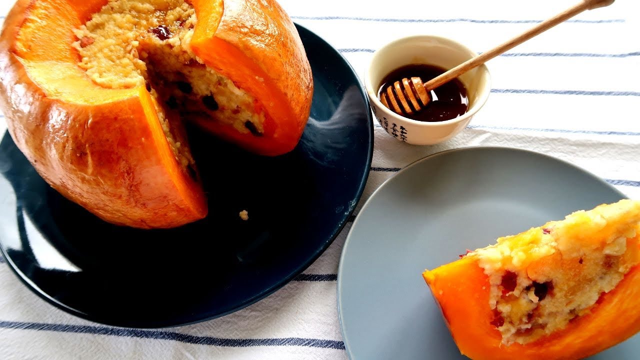Тыква, запеченная с пшенной кашей | Постный рецепт