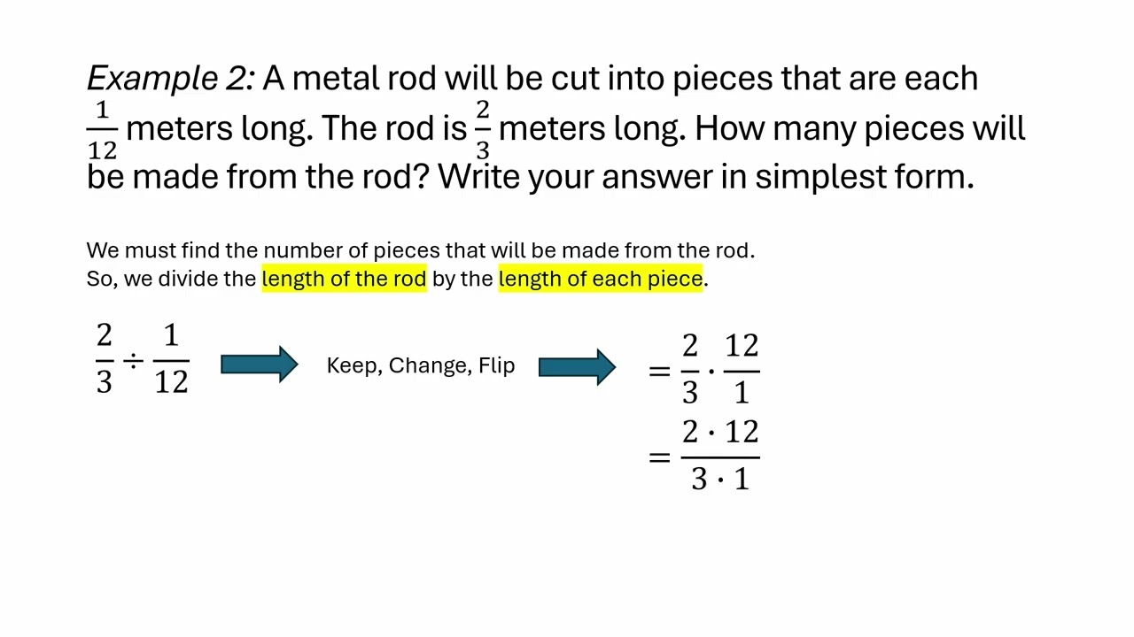 Word problem involving fractions and division