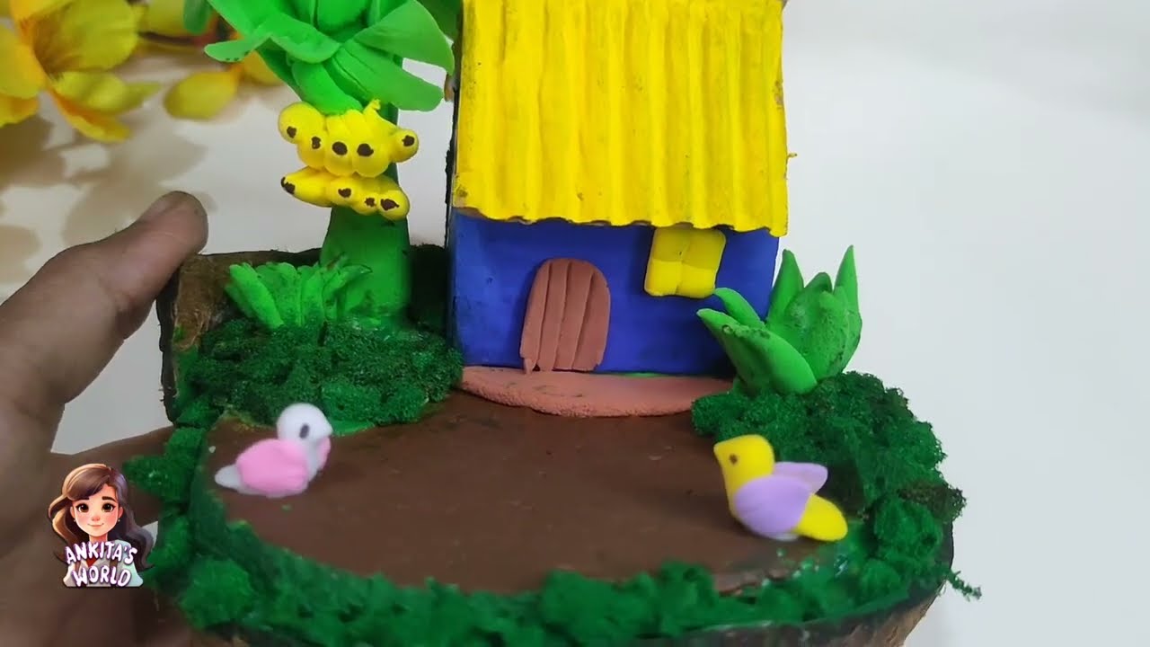 How to Make Clay Village House🏡 | Bengali Village House Model | DIY Waste Material Craft Ideas