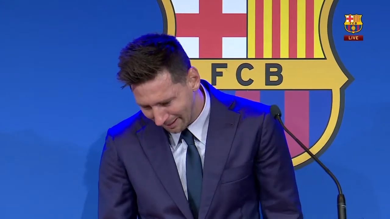 LEO MESSI'S EMOTIONAL MOMENTS -  MESSI CRYING MOMENTS #messi #pressconference #barcelona