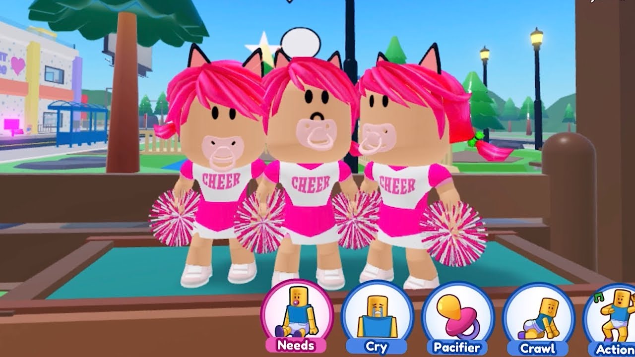 🎀CHEERLEADER BABIES🎀 on Twilight Daycare Limited Time Costume 💕