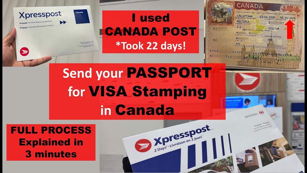 How to Send Your Passport For VISA (TRV) Stamping in Canada | Full Process Explained | Canada Post