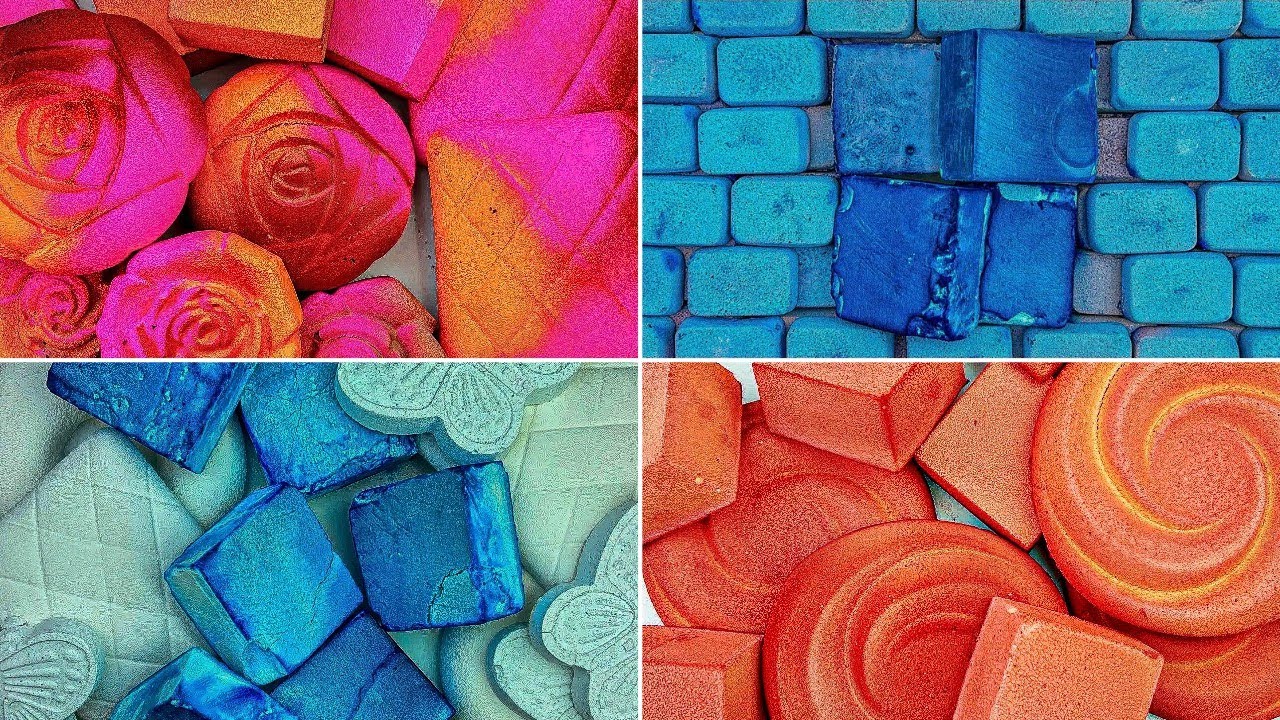 Satisfying Colourful Reforms & Dyed Chalk! @Asmrcrispy1520     | Gym Chalk
