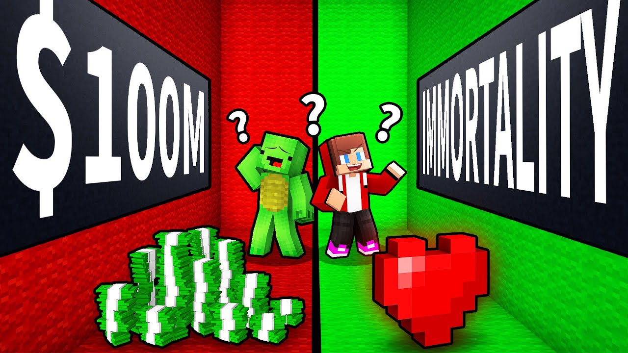 Mikey and JJ Choose the Right Option in Minecraft (Maizen)