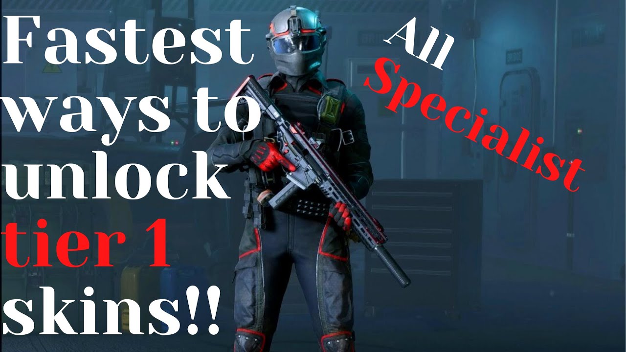 unlocking tier 1 skins for each specialist fastest methods