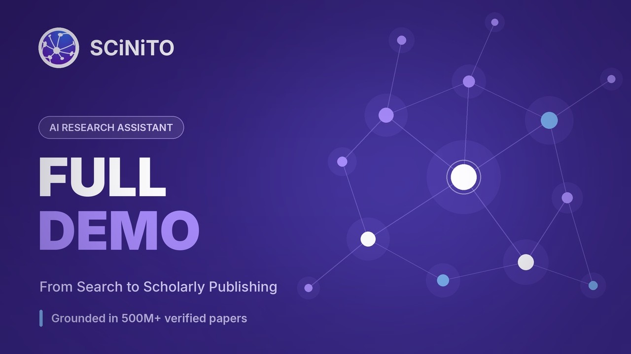 SCiNiTO Product Demo 2026 | AI Chat, Deep Research, AI Reviewer & Journal Recommender