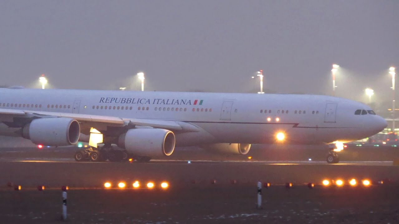 ITALIAN Air Force One Airbus A340-500 [I-TALY] Takeoff from Berlin Tegel Airport (TXL) [Full HD]