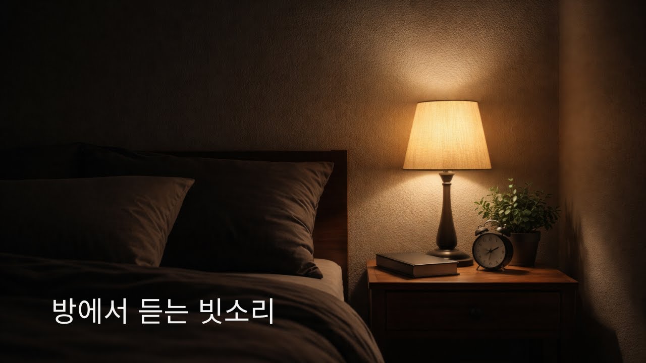 창문 없는 방에서 듣는 빗소리 ASMR | 깊은잠 레시피 (8시간)