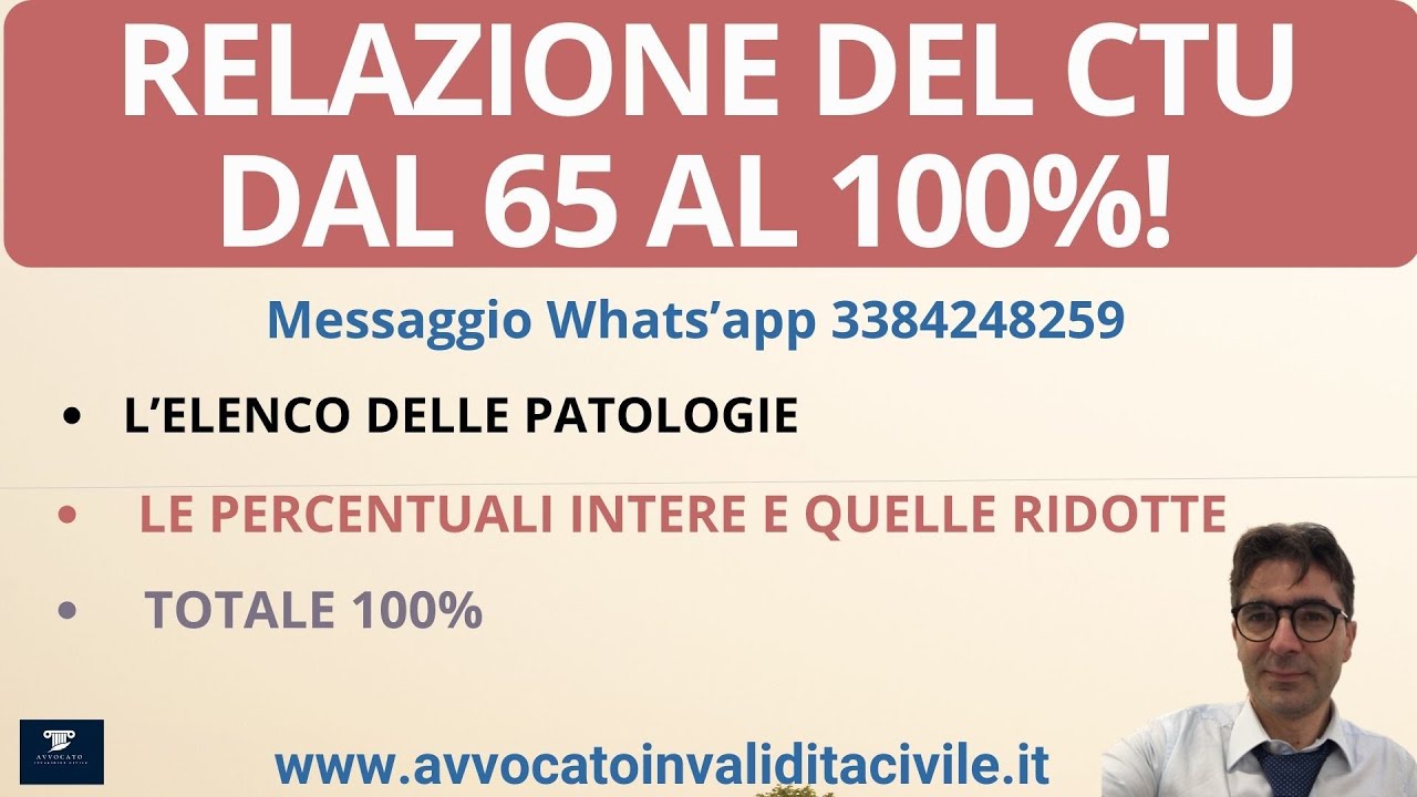 100%. CALCOLO DELLE PATOLOGIE SU CASO CONCREDTO