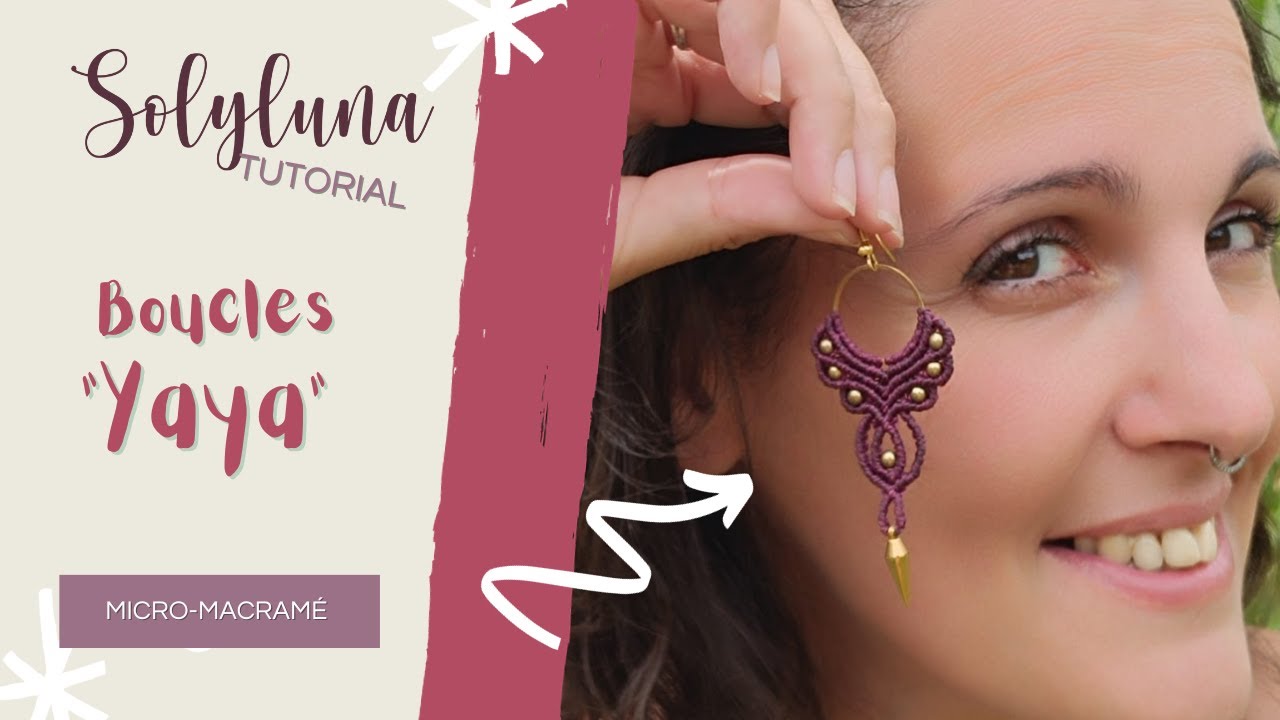 Tuto micro macramé : boucles d'oreilles 