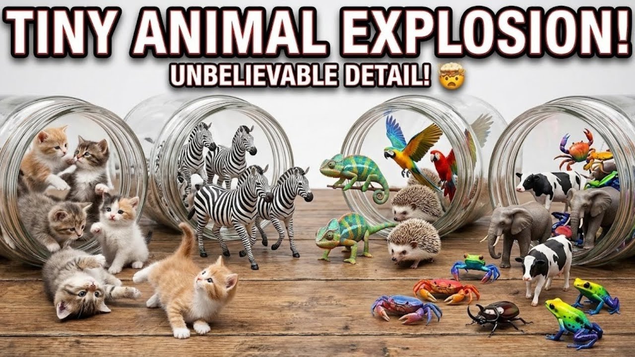What’s Inside the Jar? 30 Surprising Mini Animals in One Video! 