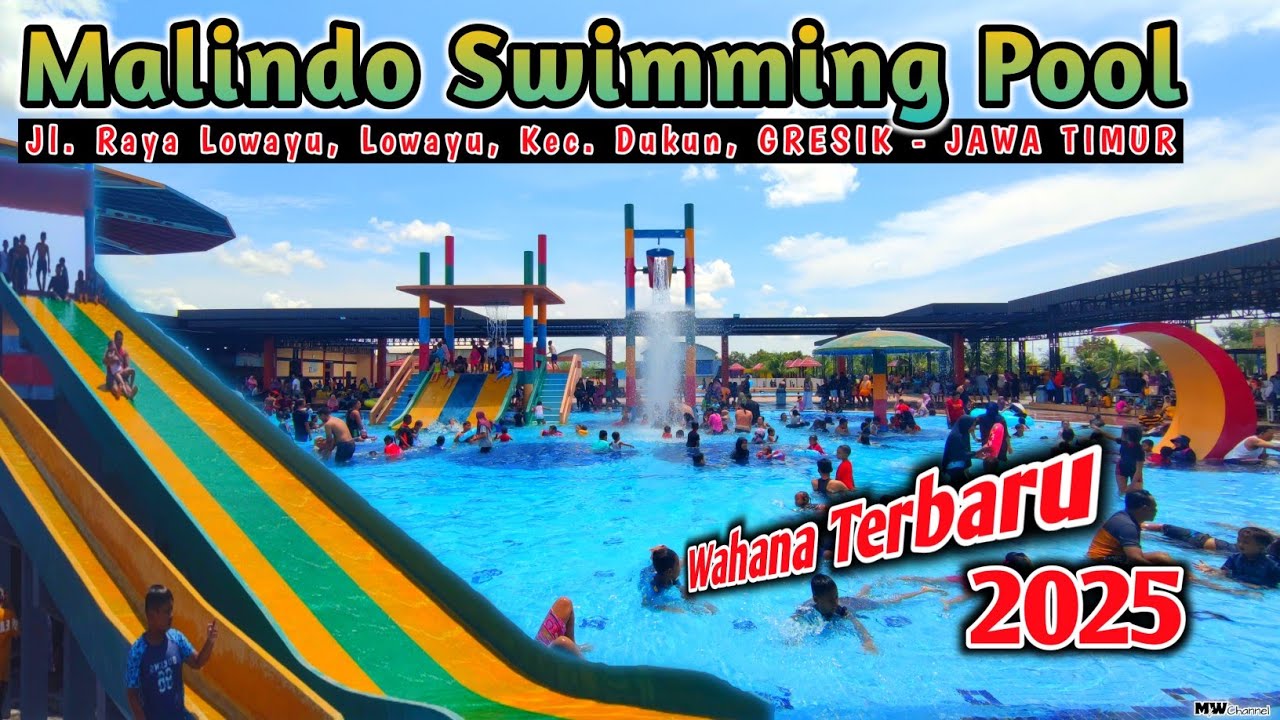 Kolam renang malindo gresik terbaru || MALINDO SWIMMING POOL || update wahana baru