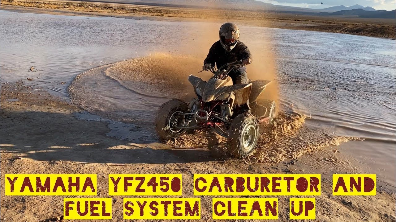Cleaning up Yamaha YFZ450 Carburetor and fuel system.