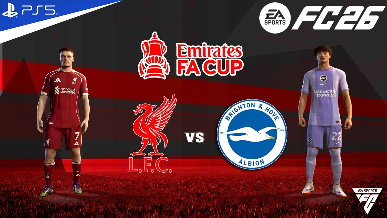 FC 26 - Liverpool vs Brighton - FA Cup 4th Round Match - Authentic Gameplay | PS5™ 4K