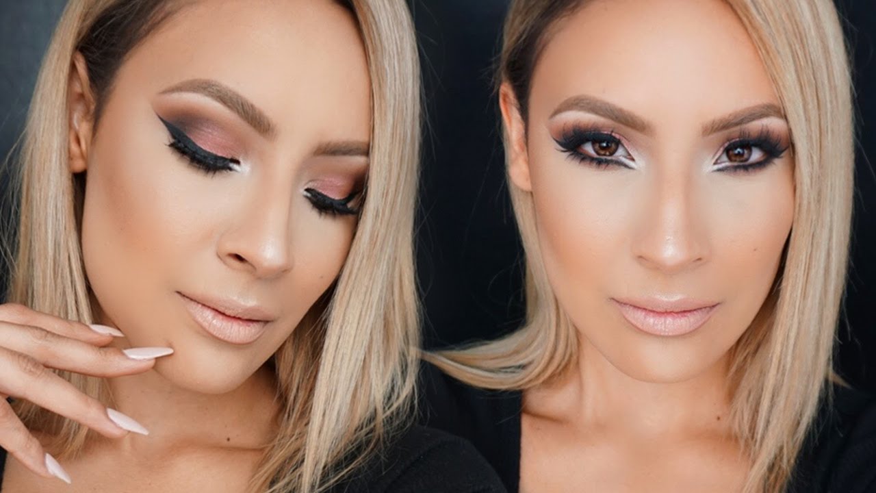 Cranberry Smokey Eyes with Dramatic Wing