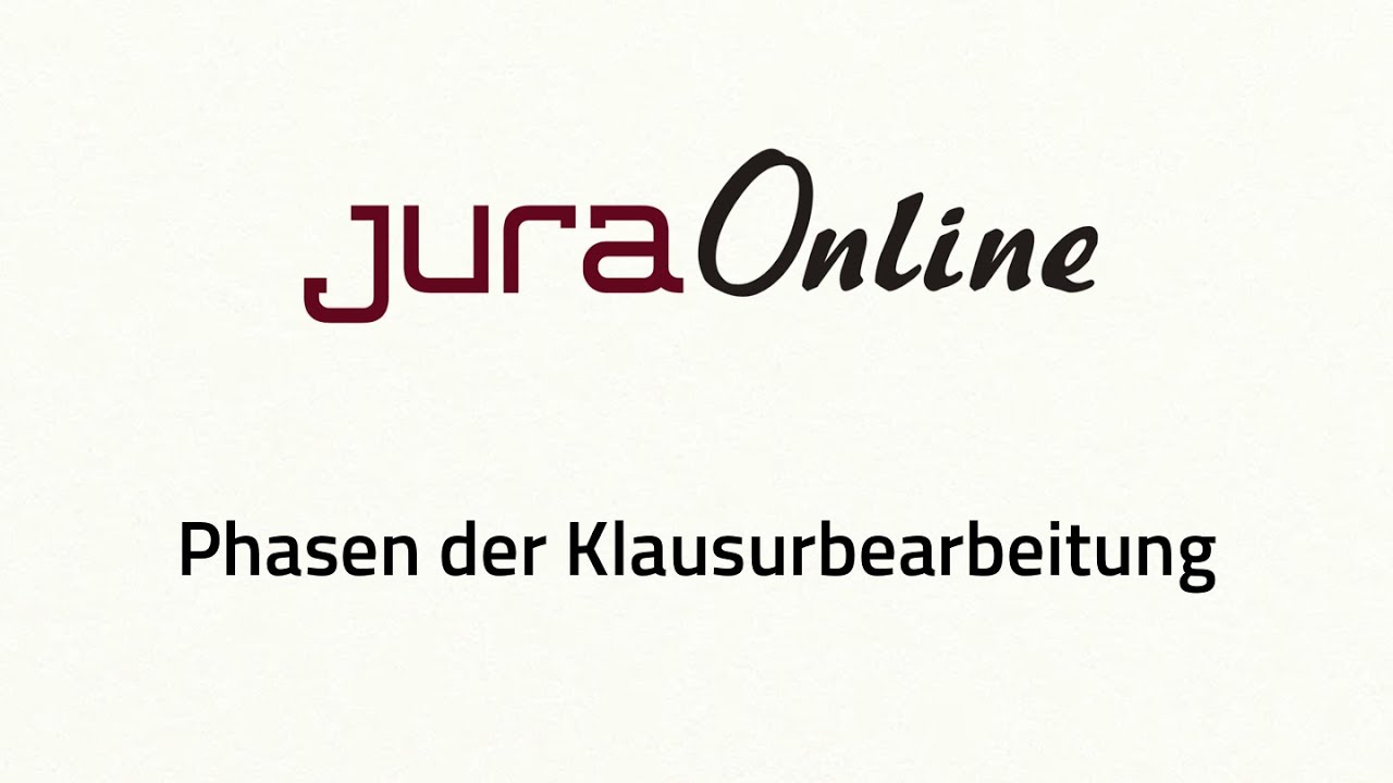 Phasen der Klausurbearbeitung