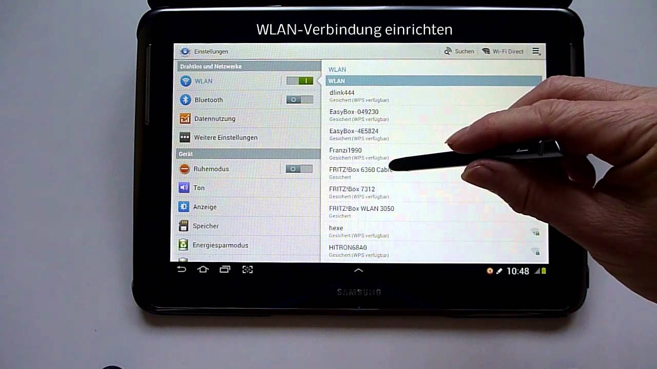 Tablet WLAN einrichten