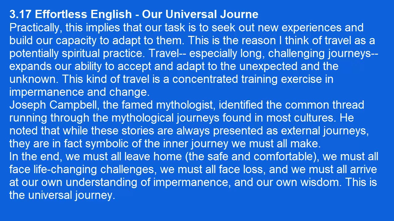 A.J.Hoge - 3 17 Effortless English – Our Universal Journe
