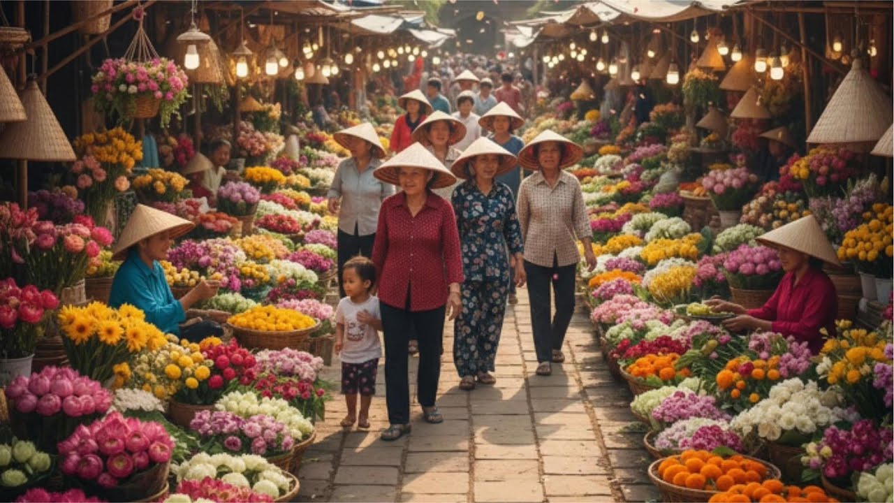 Discover what you can find at a rural market on the first day of the lunar month.