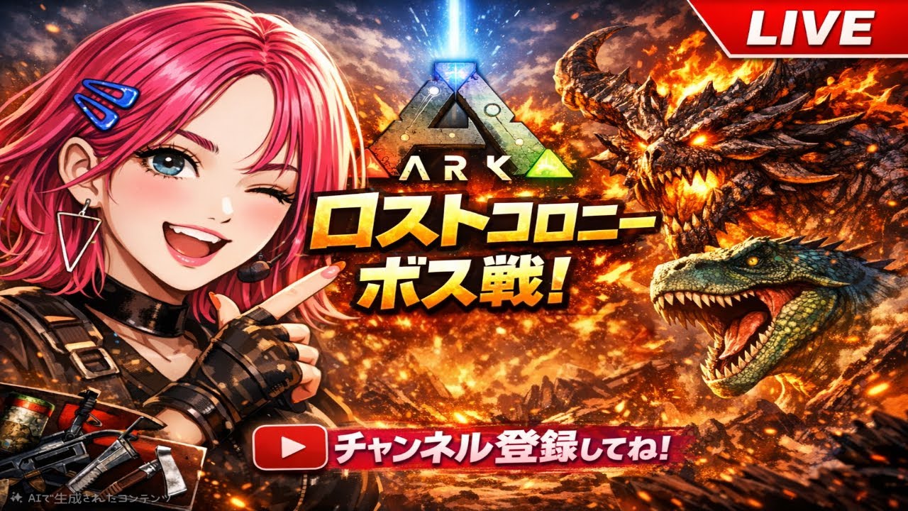 【ARK ASA】ロストコロニーのボス戦いく！初挑戦【初見歓迎】＃LIVE Live　＃ライブ
