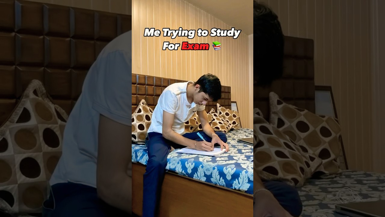 Me Trying to Study for Exam 📚 | Relatable 😂 #shorts #trending