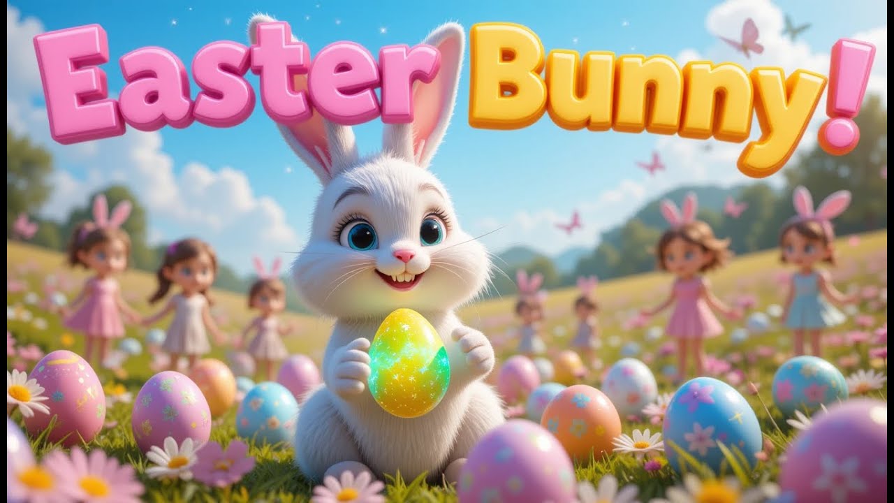 🐰 Easter Bunny Song for Kids to Enjoy! 🎶 3D Animation & Fun Egg Hunt for Kids! 🥚🌸
