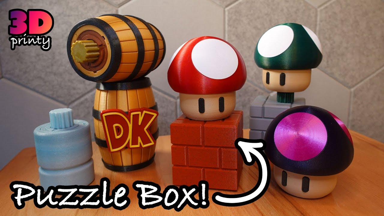 MORE Print-in-Place 3D printed Puzzle Boxes!