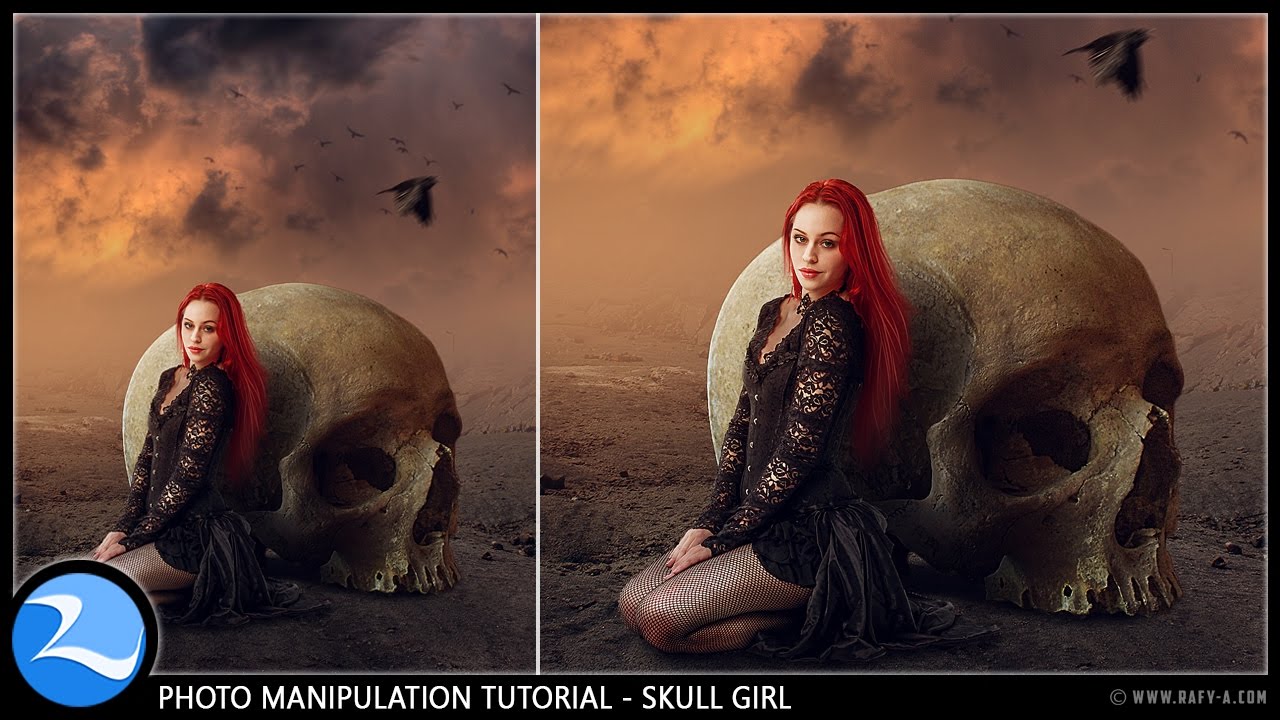 Making Skull Girl Manipulation Scene Effect In Photoshop CC