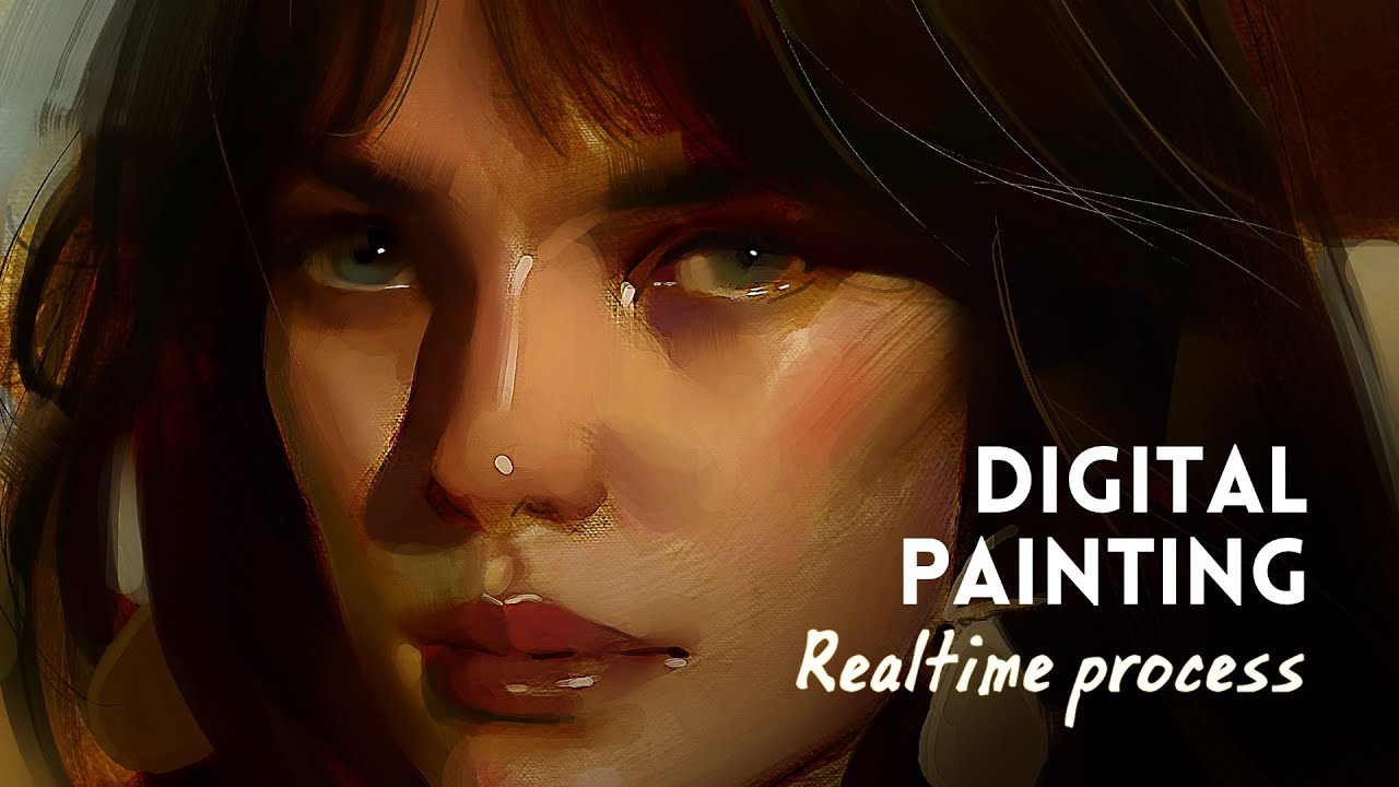 Portrait digital painting in real time (Clip Studio)