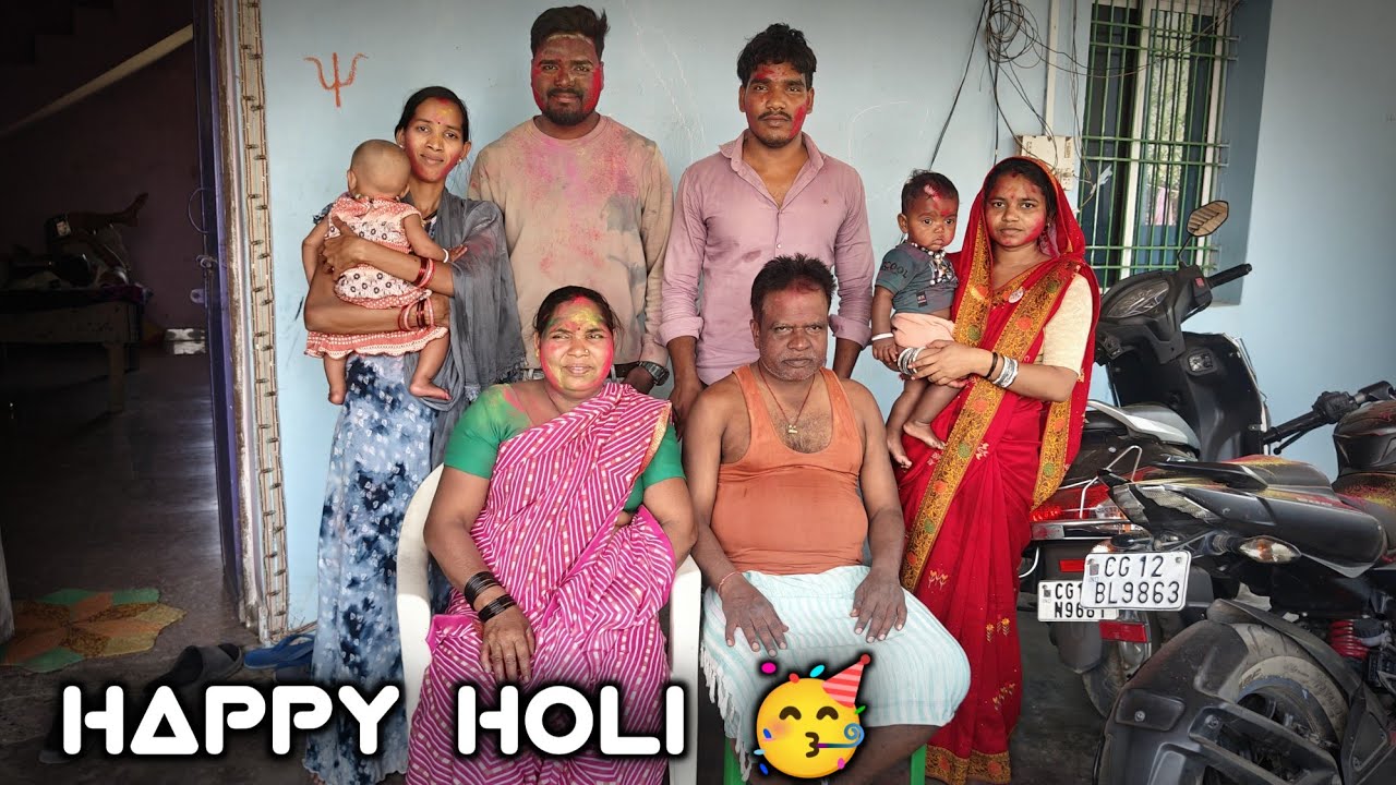 Sab Ek Saath Holi Khele || Holi 🫟 Vlog || Navrang Family Cg Vlogs 