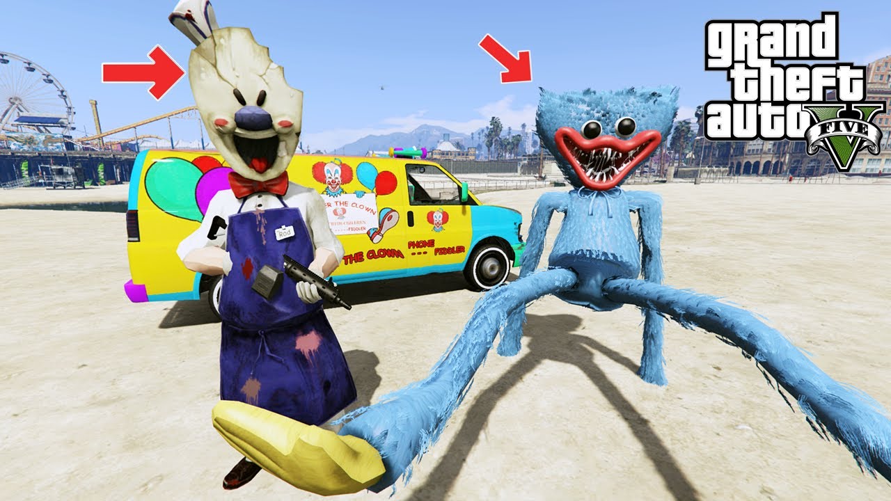 ICE SCREAM ROD HUGGY WUGGY YAKALADI (Poppy Playtime Mod) - GTA 5
