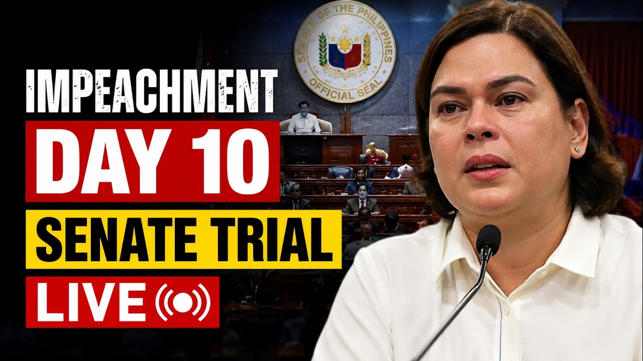 Sara Duterte Impeachment Trial Day 10 LIVE | VP Sara Faces Senate | Philippines Senate Hearing