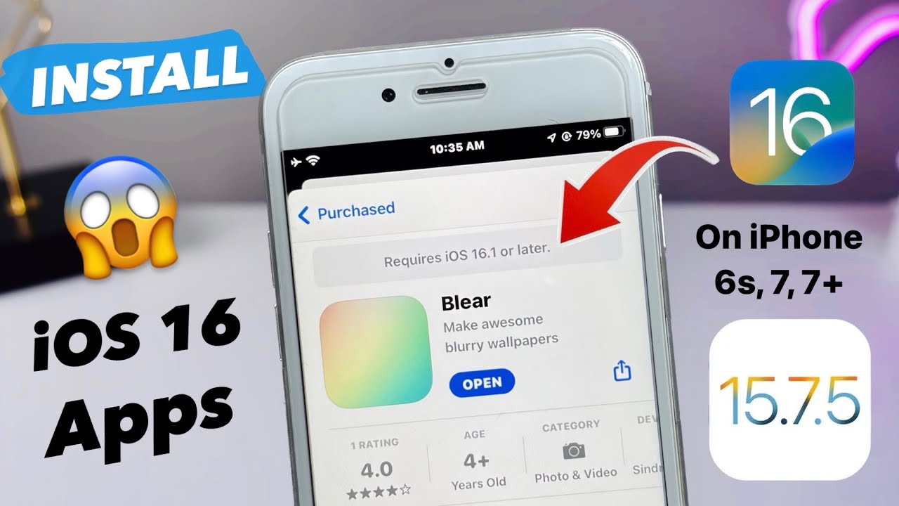 Как установить iOS 16 Require Apps на iOS 15.7.5 на iPhone 6s, 7, 7+