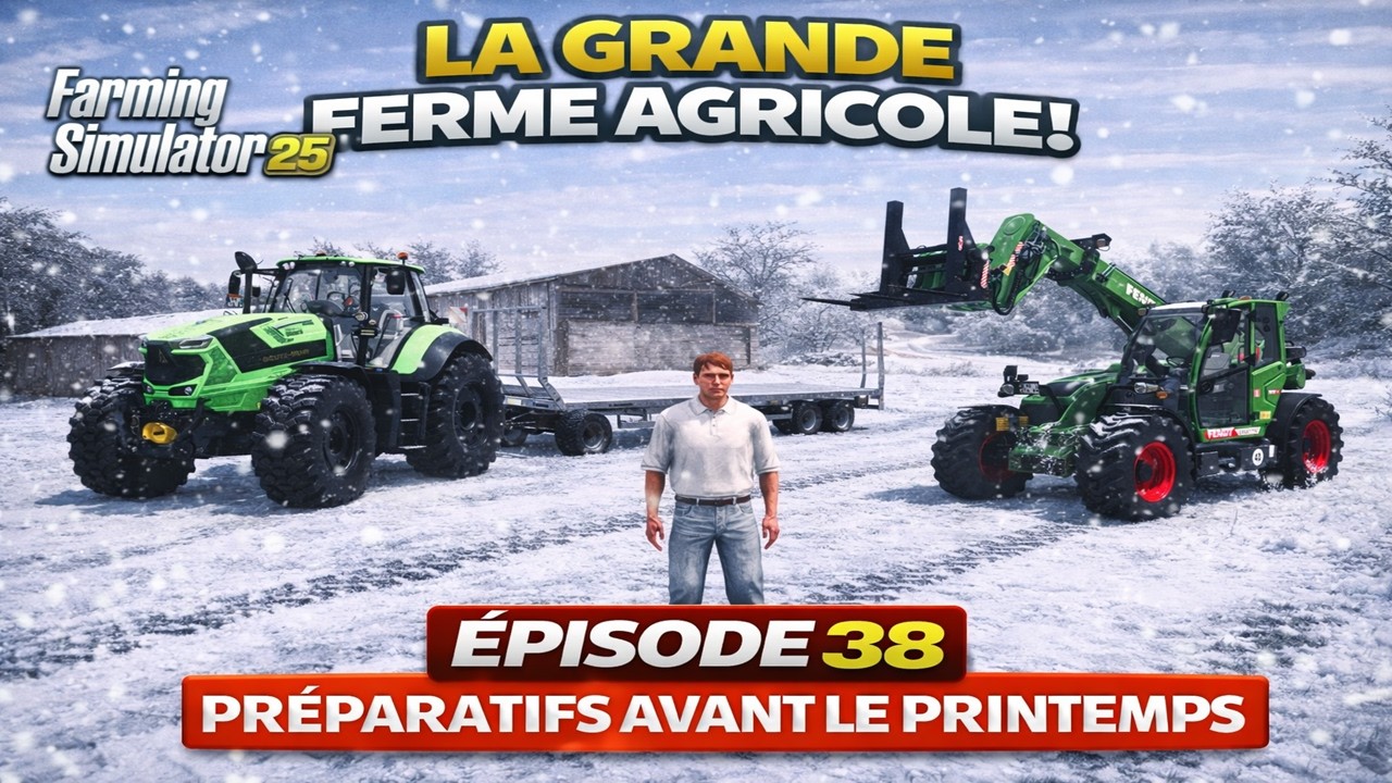 Réapprovisionnement, ration beurre et fromage | Février | FS25 Ferme realiste | Timelapse #38
