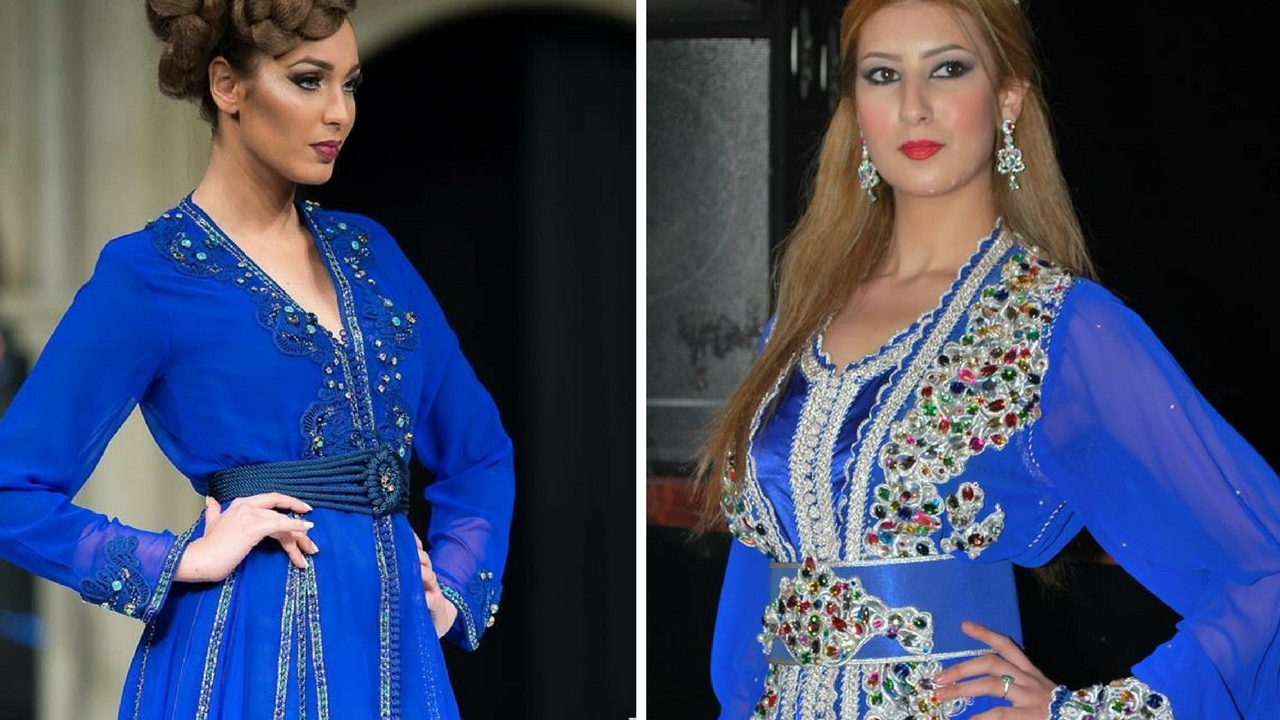 Collection Lux Caftan Bleu Roi  Top 2017 تشكيلة متنوعة لآخر صيحات القفطان المغربي الأزرق الملكي