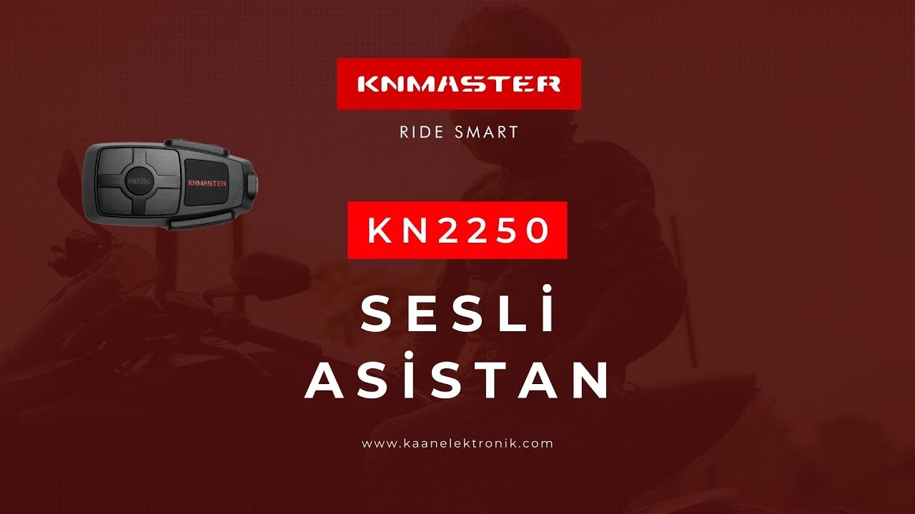 Knmaster KN2250 Bluetooth Intercom Seti - Sesli Asistan