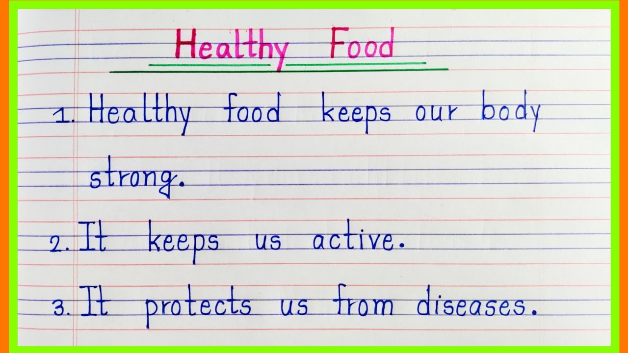 5 Lines Essay On Healthy Food | 5 Easy Sentences About Healthy Food | Essay On Healthy Food