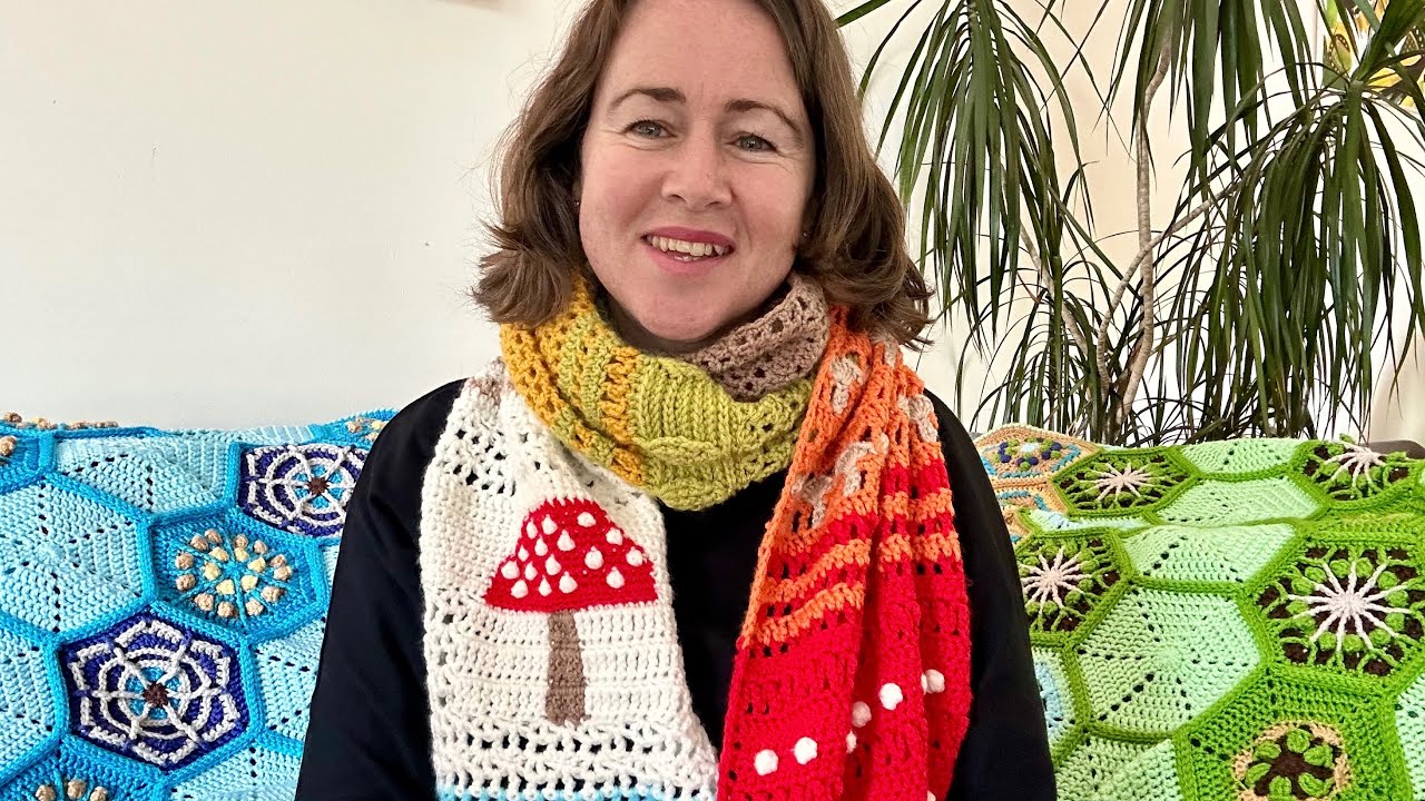 An introduction to my Mushroom Walk Scarf crochet-along!