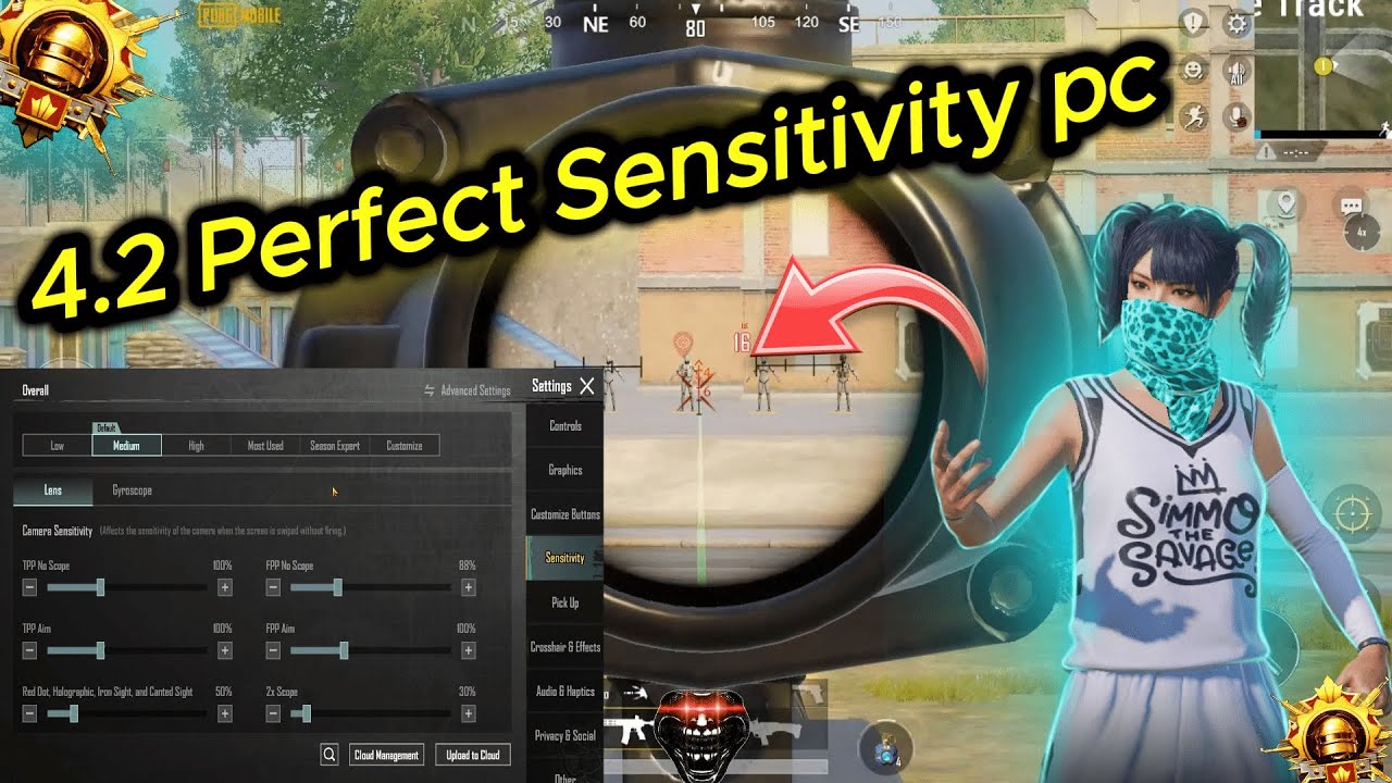 4.2 update Perfect Sensitivity For PC 🔥PUBGM