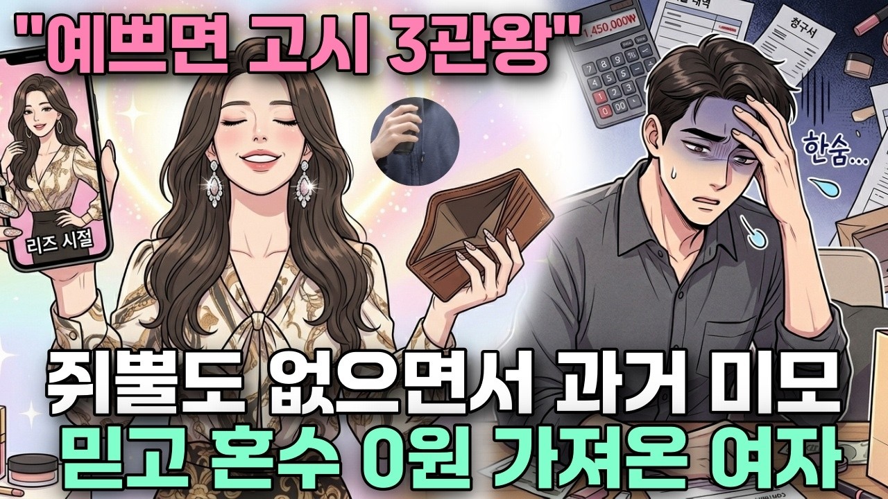 예쁘면 고시 3관왕이라며 쥐뿔도 없으면서 과거 미모만 믿고 혼수 0원 가져온 여자