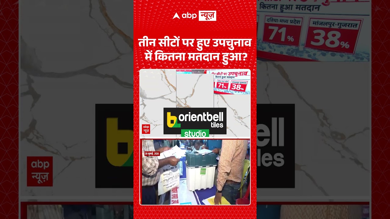 Bypoll Results 2026 : तीन सीटों पर हुए उपचुनाव में कितना मतदान हुआ | #bankipur #datia #manjalpur