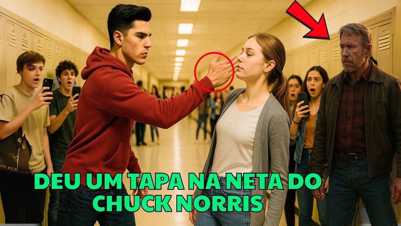 Um agressor dá um tapa numa garota... e depois descobre que ela é a neta do Chuck Norris!