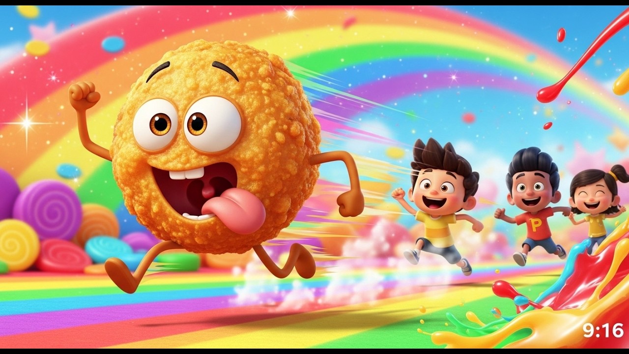 भागता पकोड़ा! रुक जा पकोड़ा ➜ मजेदार कविता | Pix Poems Hindi Kids Rhyme | Pakoda Poem