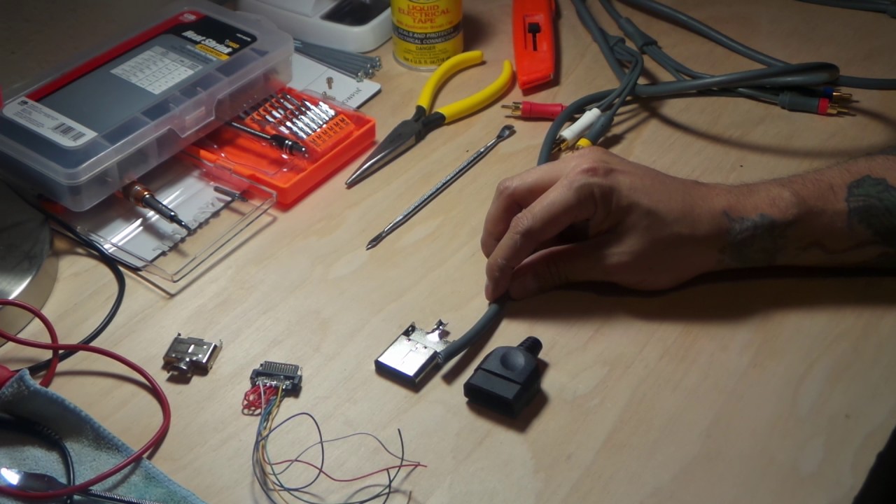 XBOX MODDING - Making High Quality Component Cord splice method Pt.1