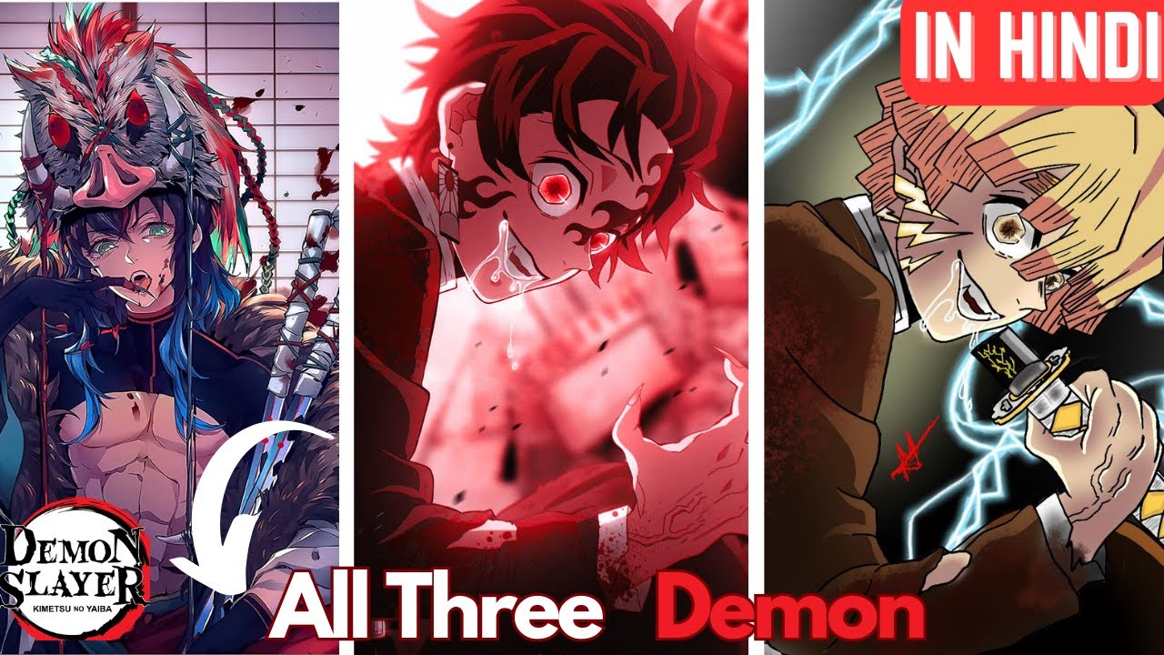 WHAT IF Inosuke, Zenitsu, Tanjiro TURNED Into Demons? Demon Rengoku  Demon Slayer