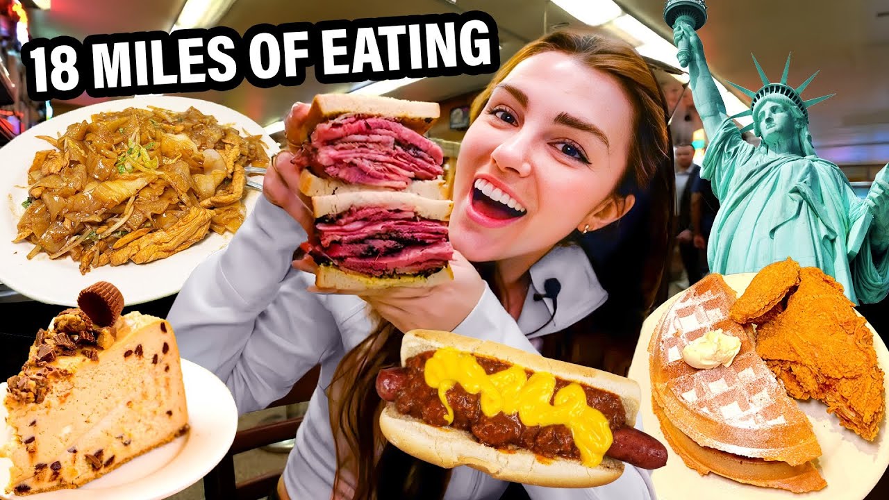 Everything I Ate Walking from the top of Manhattan to the Bottom! | Karissa Eats the Streets Ep. 1!